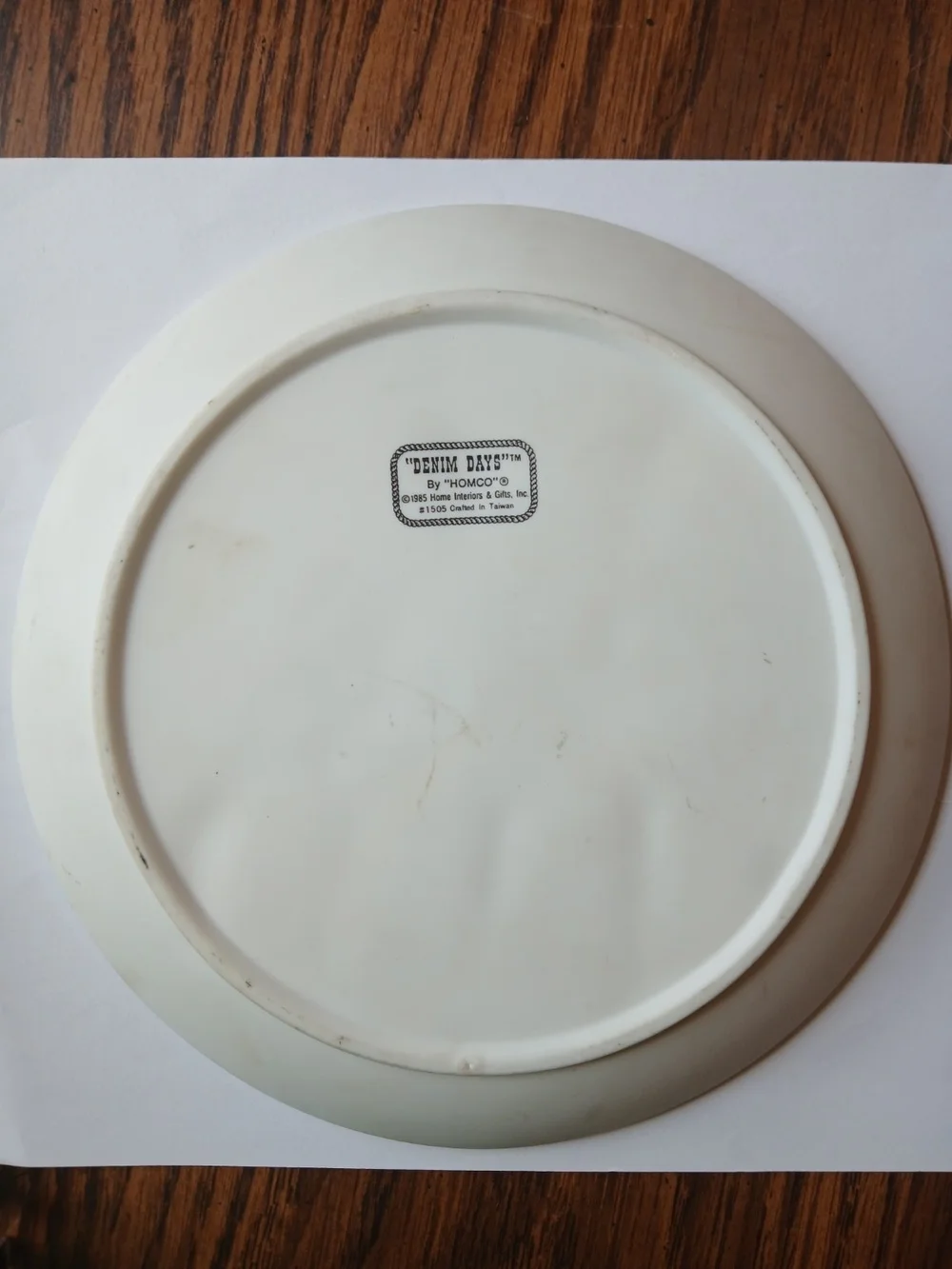 Vintage HOMCO Denim Days #1501 Collector Plate 1985